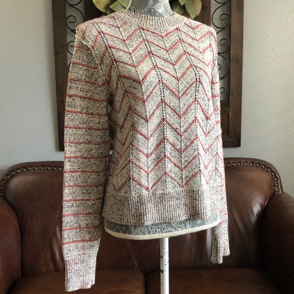 Free People multi-colored chevron sweater